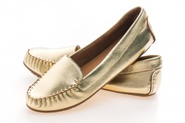 Shoes Gold Flat