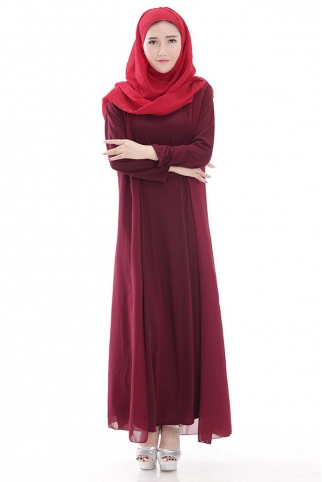 Izraa Red Satin Dress