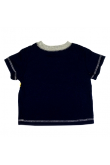 (Sample) Stripy Baby Tee Navy Blue