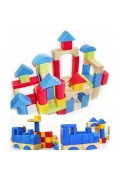 (Sample) 100-pcs Wooden Brick Set (Blue)
