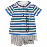 (Sample) CK Green Stripe with Short Pants