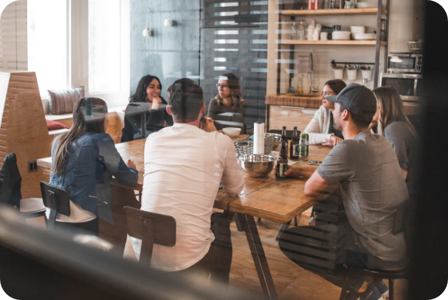 Illustration of our team at work